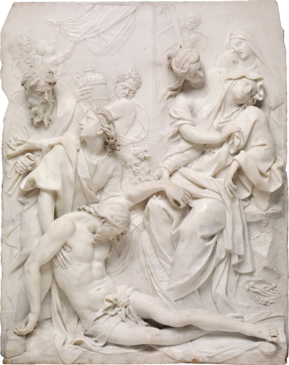 The Virgin Mary Swooning over the Dead Body of Christ at the Foot of the Cross by Pierre Etienne Monnot