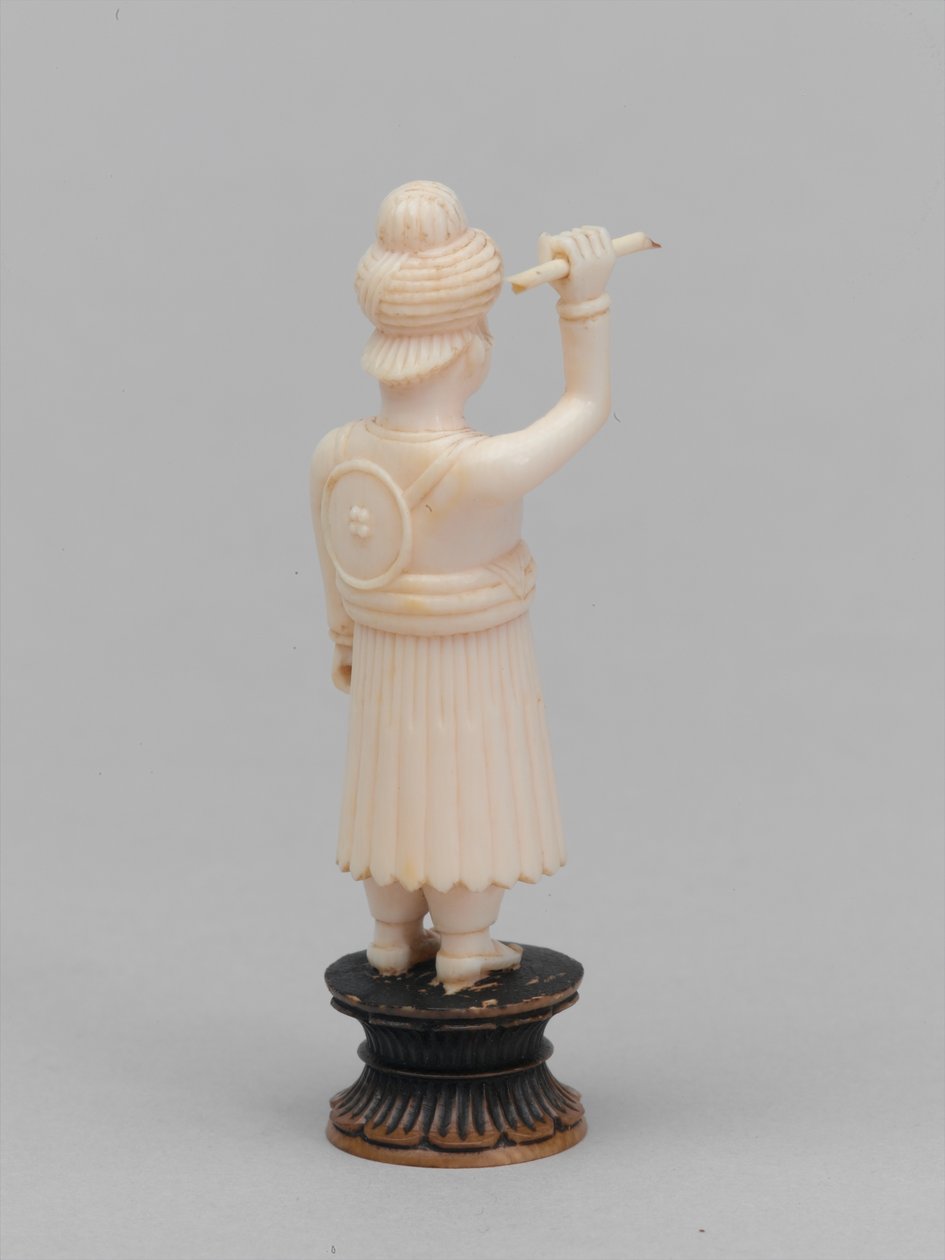 Black pawn, chess piece, India by Pierre Eugene (after) Grandsire