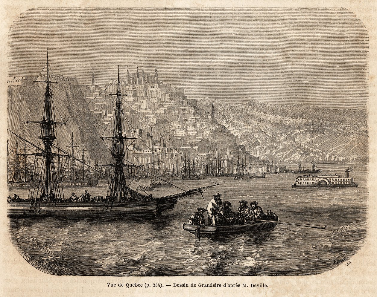 View of Quebec by Pierre Eugene Grandsire