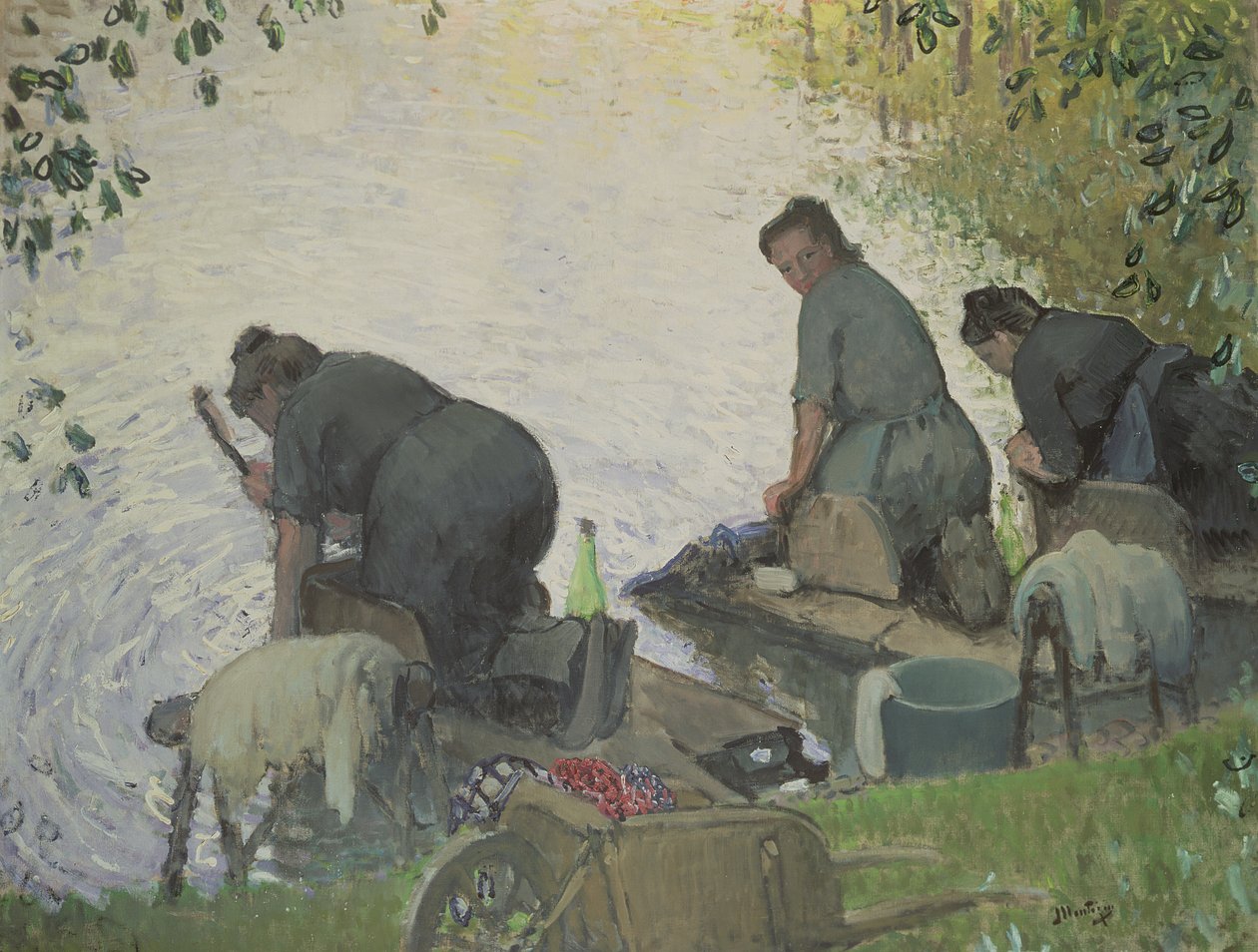 The Washerwomen by Pierre Eugene Montezin