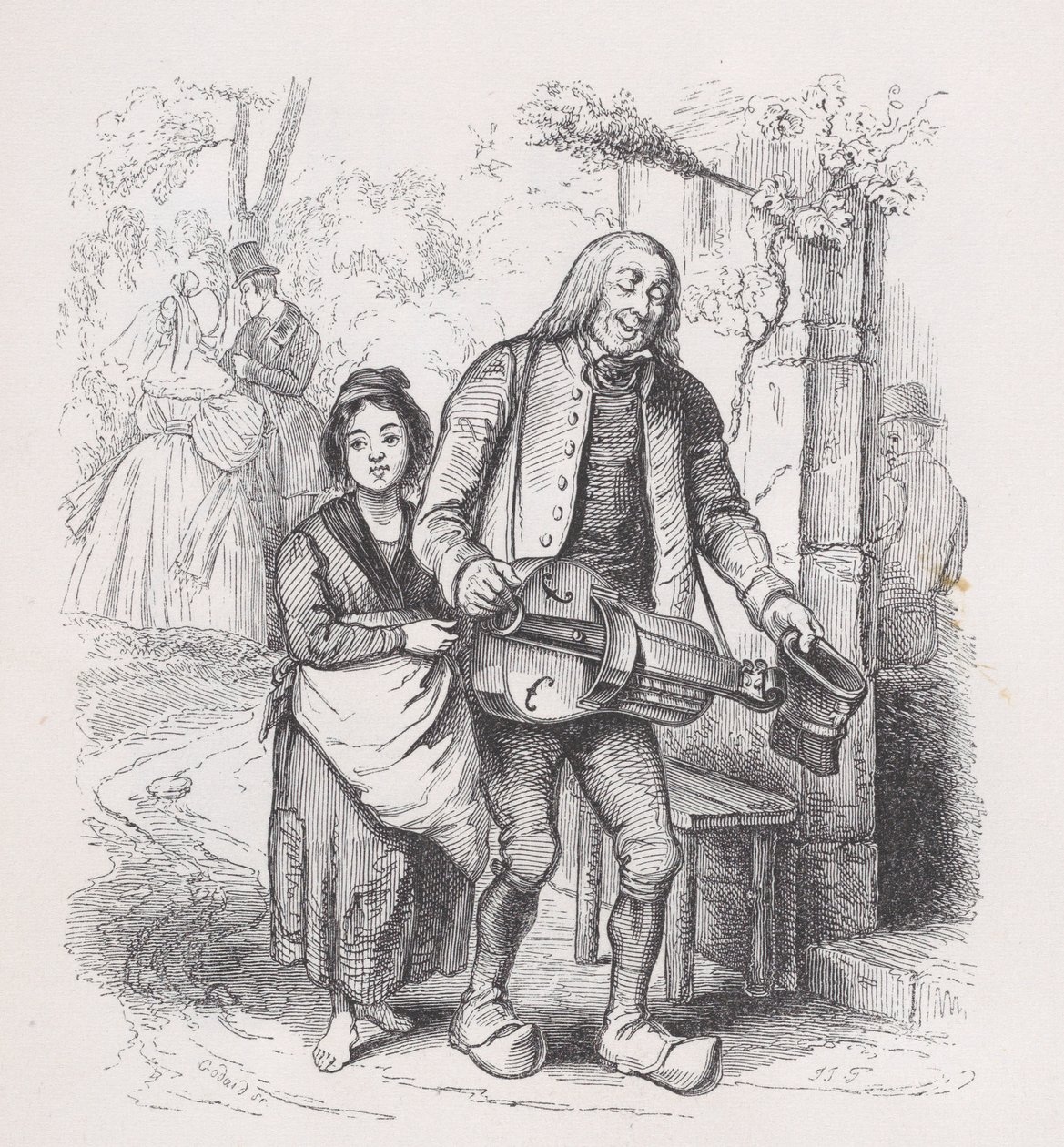 The Blind Man of Bagnolet from The Complete Works of Béranger by Pierre Francois Godard