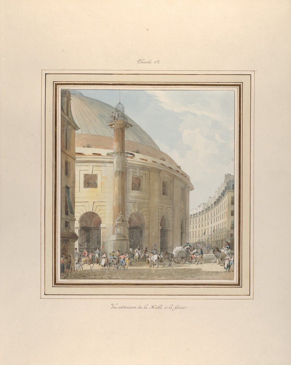 La Halle aux Blés, Exterior View by Pierre Francois Leonard Fontaine