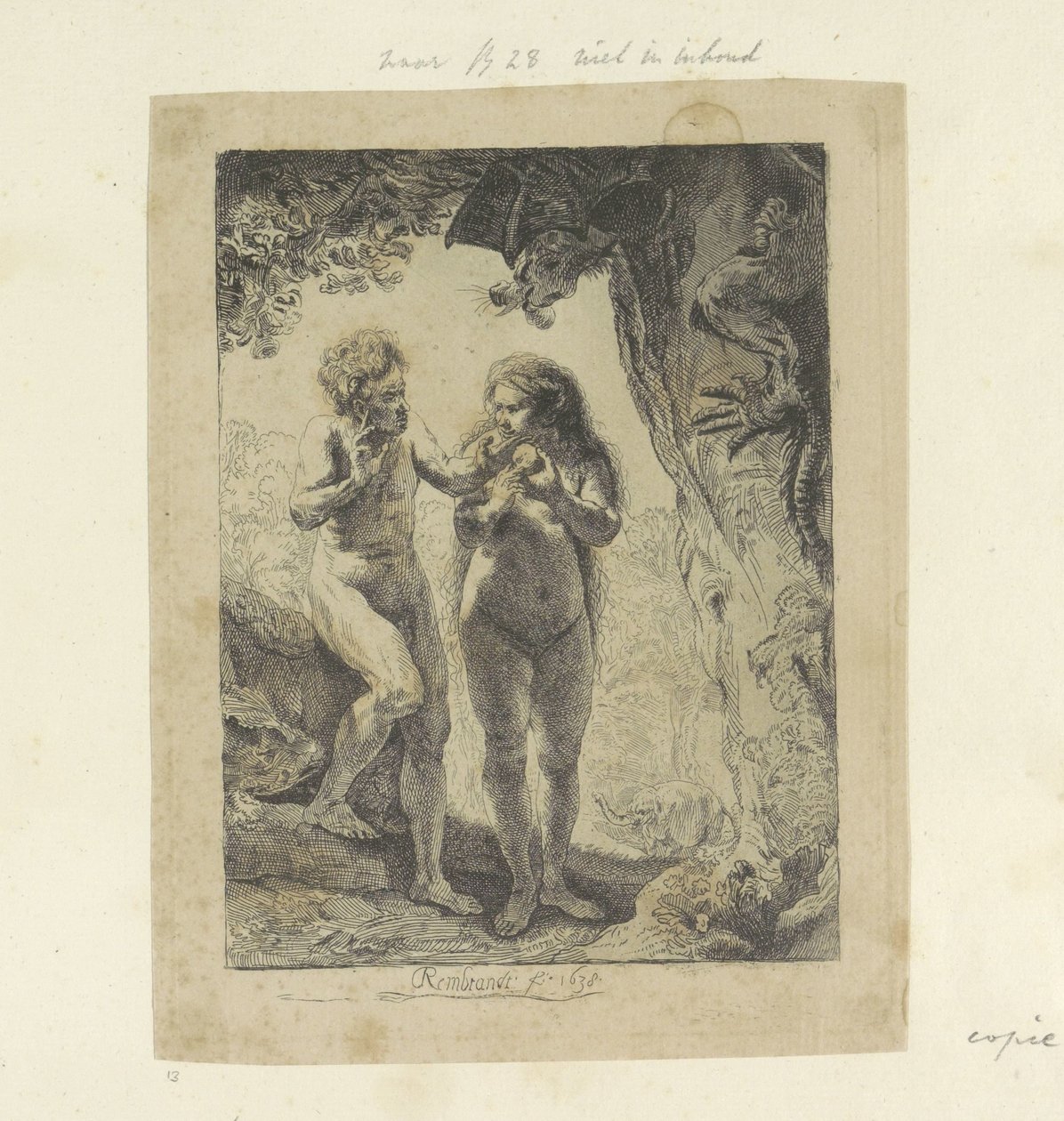 Adam and Eve by Pierre François Basan