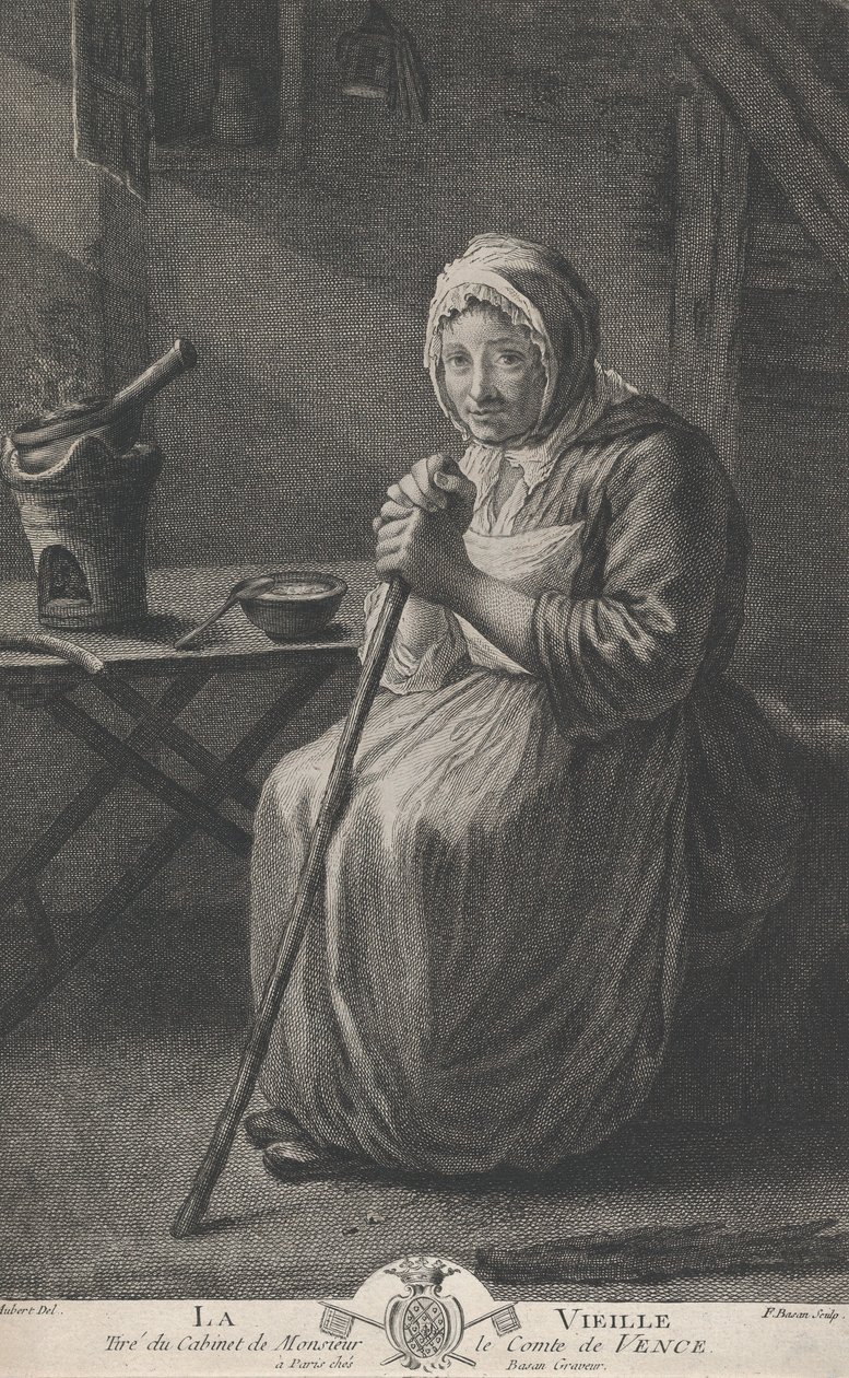 The Old Woman, from the Office of The Count of Vence by Pierre François Basan