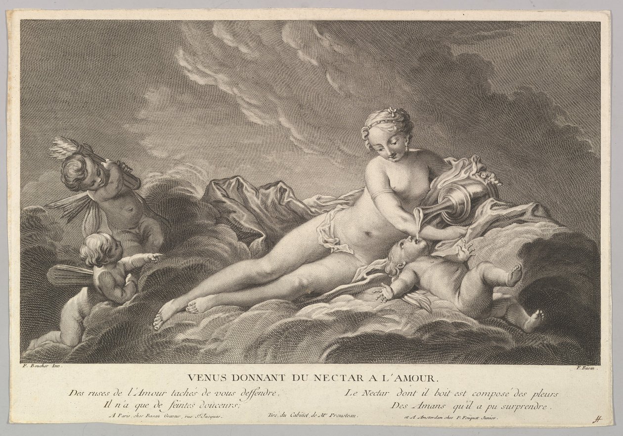 Venus Giving Nectar to Cupid by Pierre François Basan