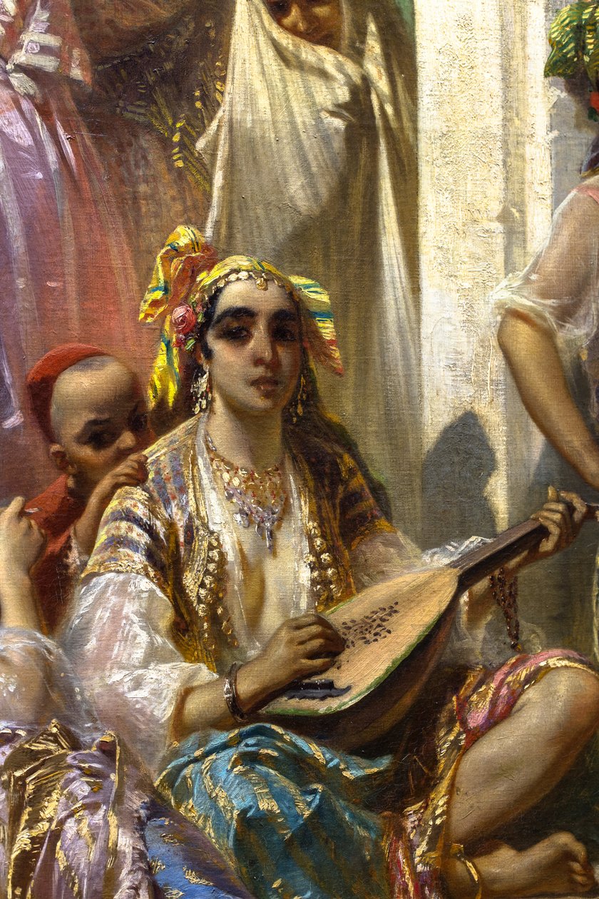 Women of Algiers, Courtyard Interior by Pierre François Eugène (after) Giraud