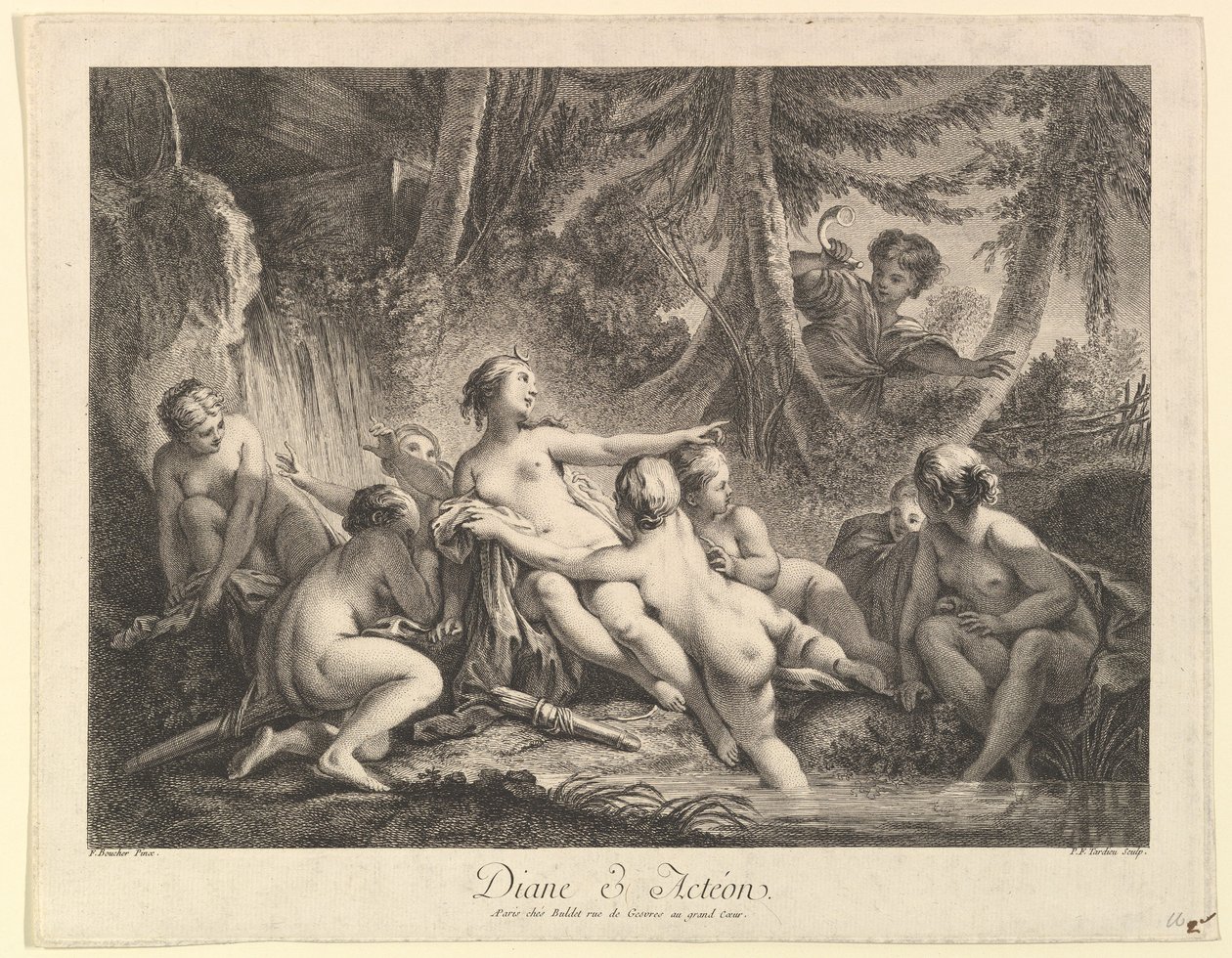 Diana and Acteon by Pierre François Tardieu