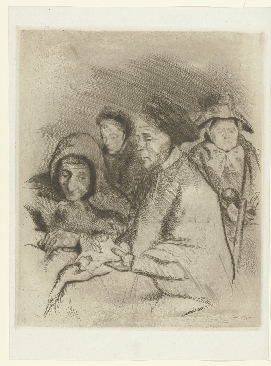 Four Old Women by Pierre Georges Jeanniot