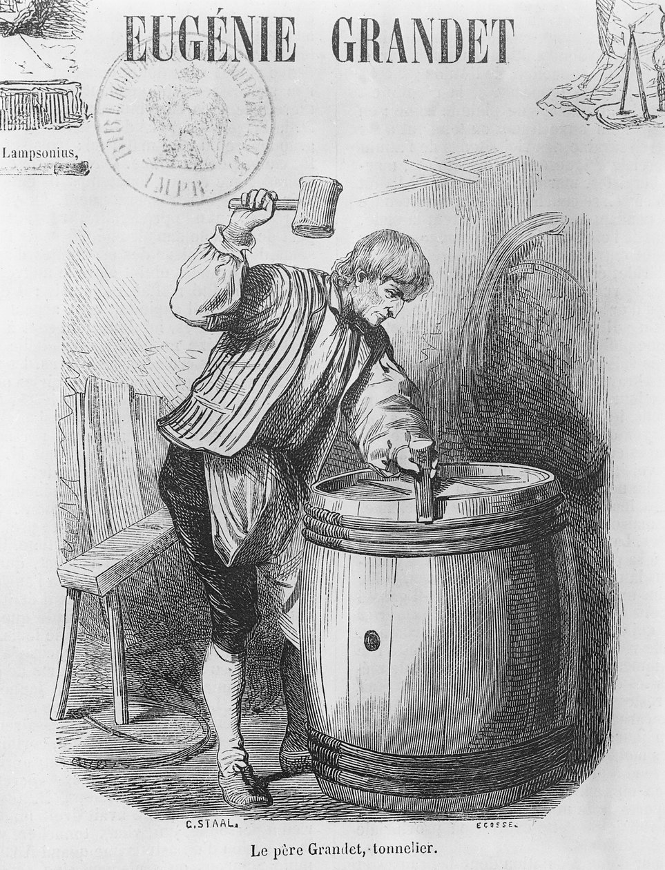 Father Grandet, the Cooper, illustration from 