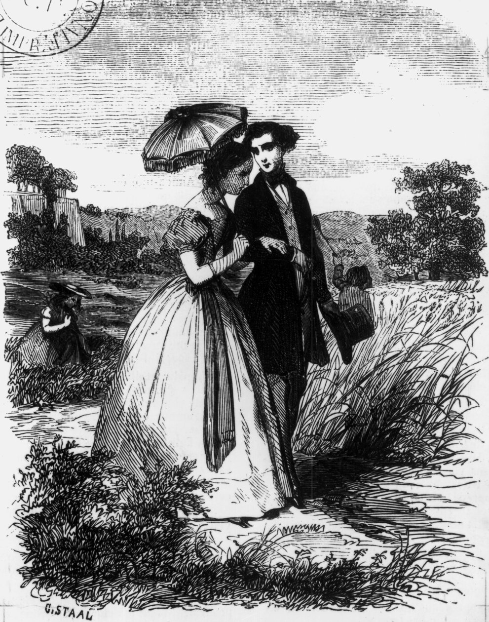 Felix de Vandenesse and Madame de Mortsauf, illustration for 