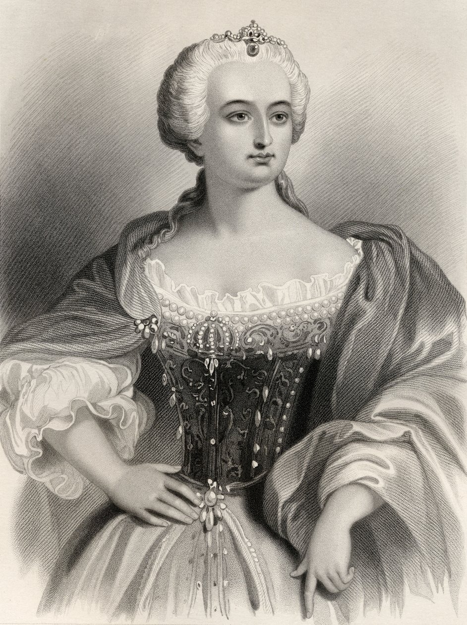 Maria Theresa, Archduchess of Austria and Queen of Hungary and Bohemia, illustration from 