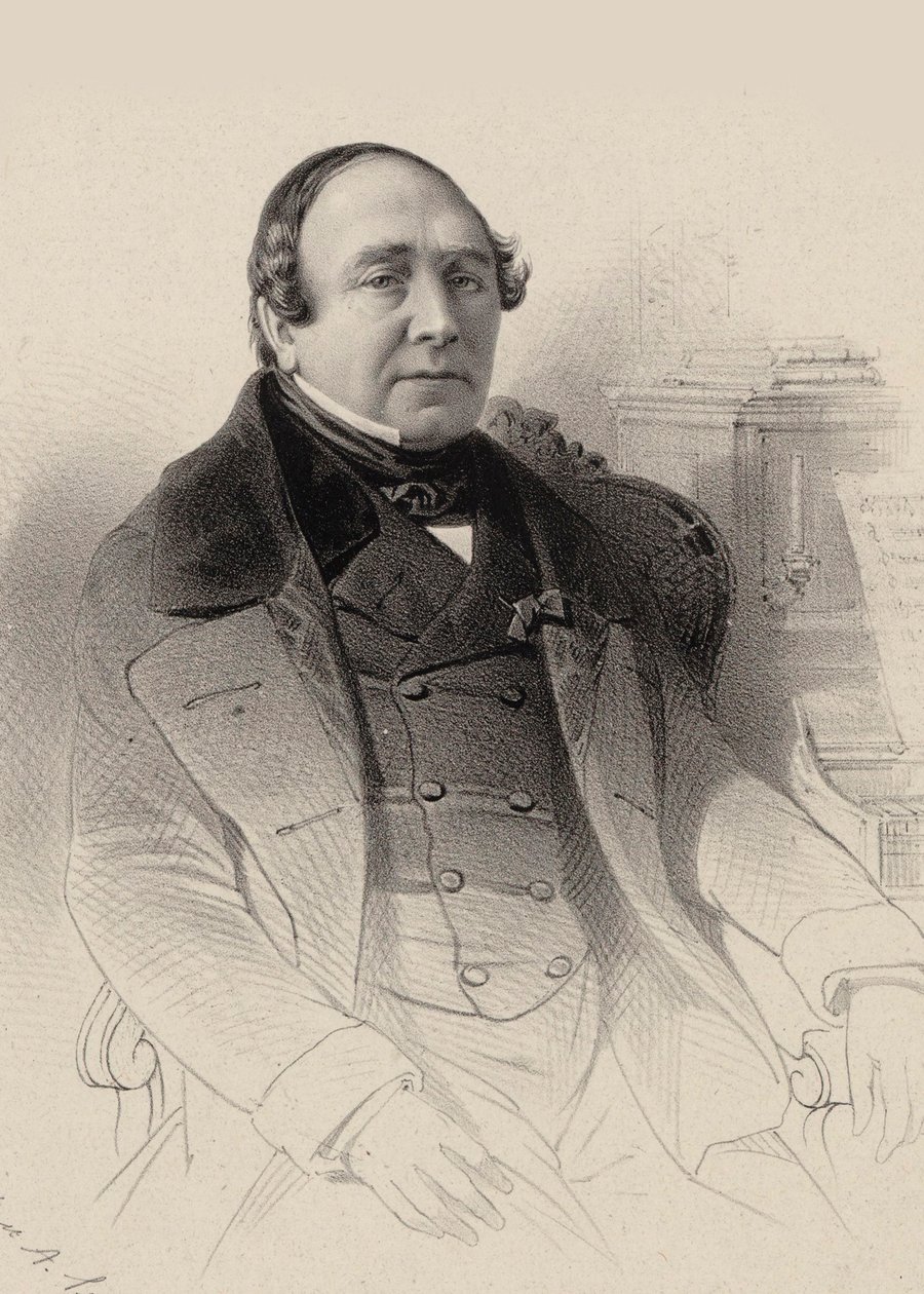 Portrait of the opera singer Louis Antoine Eléonore Ponchard 1787-1866, 1850 by Pierre Hippolyte Aumont