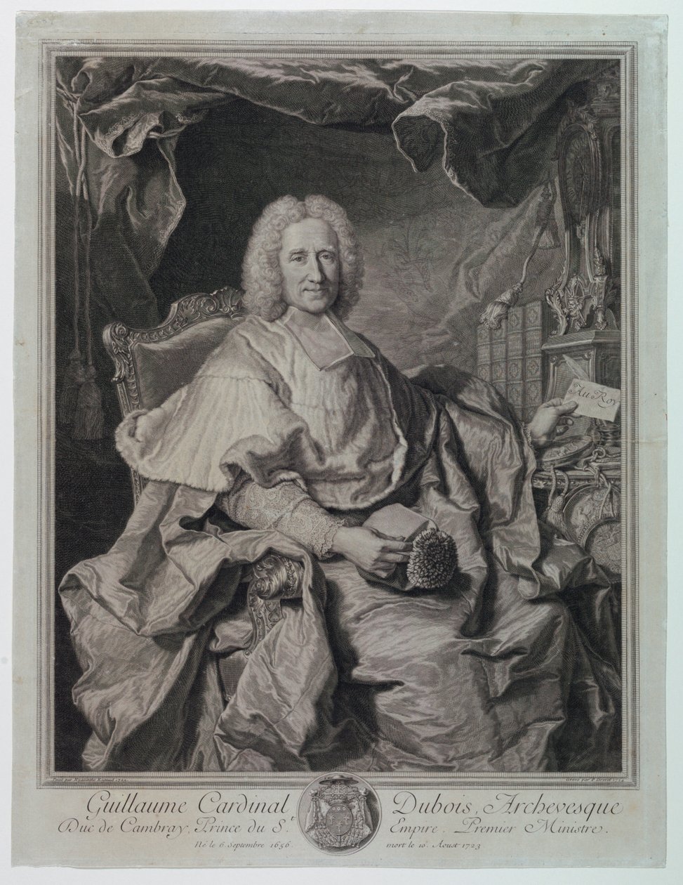 Portrait of Guillaume Cardinal Dubois (1650-1723) by Pierre Imbert Drevet