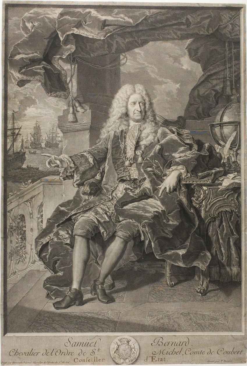 Portrait of Samuel Bernard, Counselor of State by Pierre Imbert Drevet