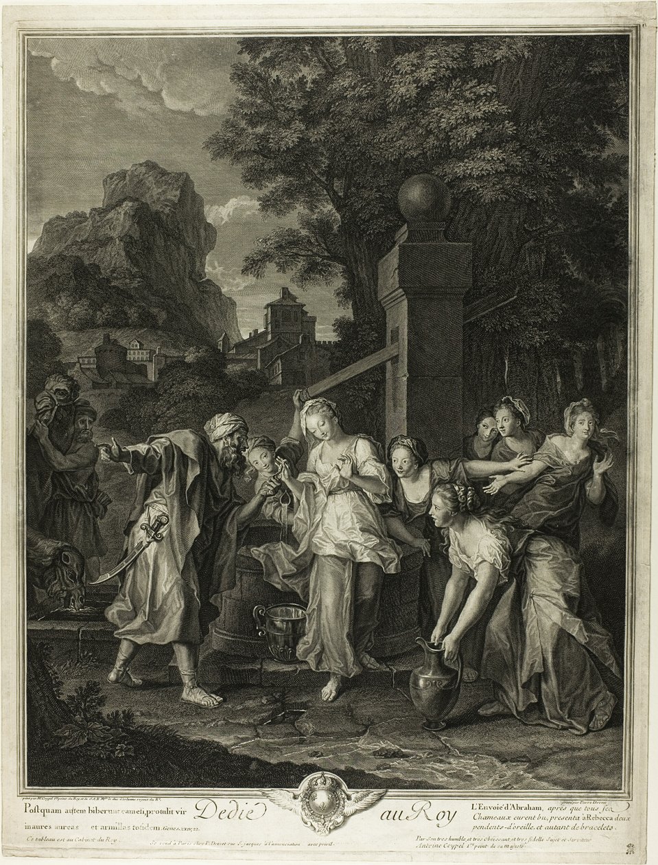 Rebecca Receiving Gifts from Eliezar by Pierre Imbert Drevet