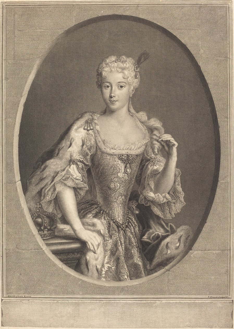 Maria Klementyna Sobieska by Pierre Imbert Drevet, after Antonio David