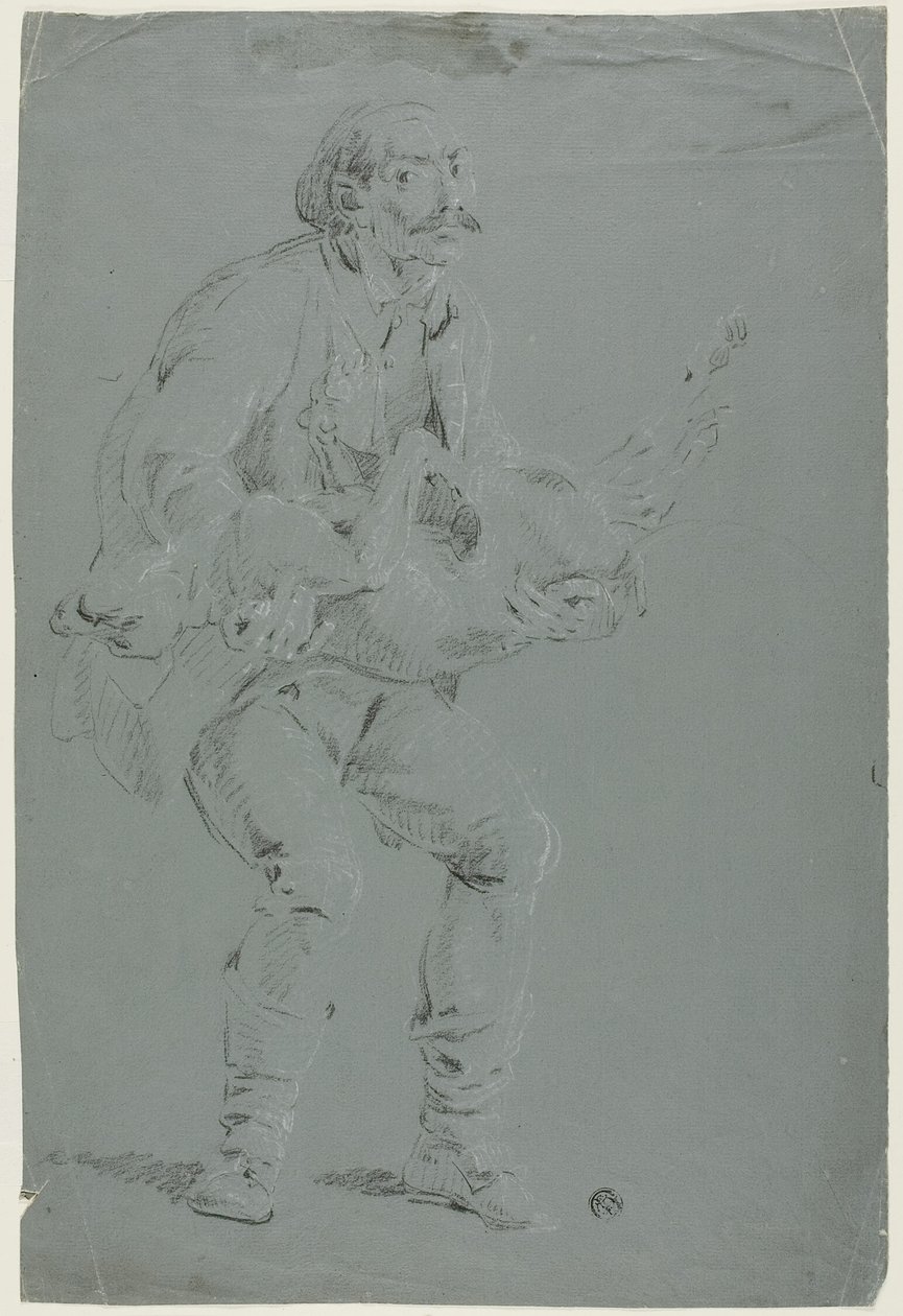 Man Carrying a Dead Dog by Pierre Jacques Volaire