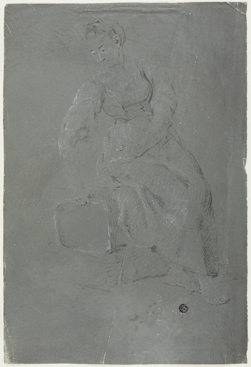 Seated Woman by Pierre Jacques Volaire