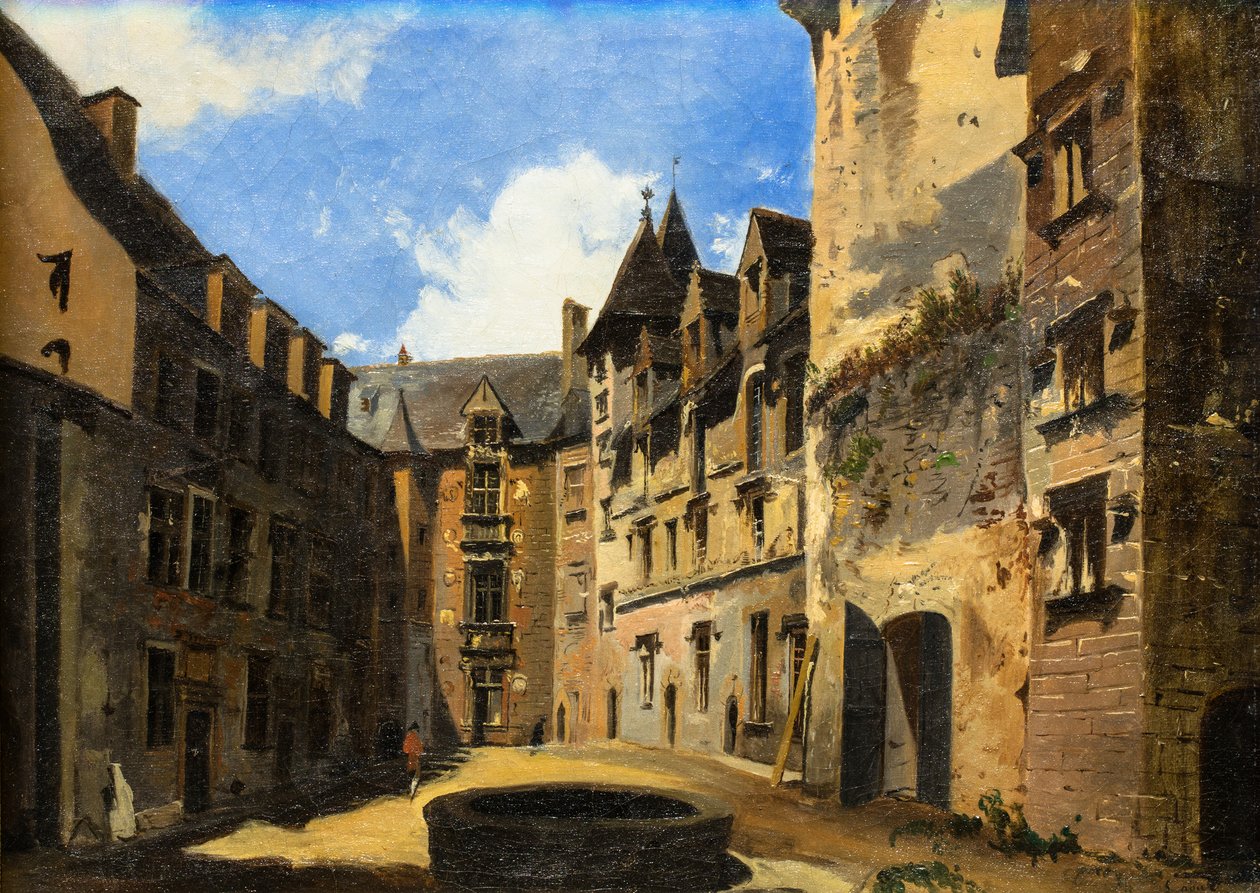 View of the courtyard of the Château de Pau by Pierre Justin Ouvrie