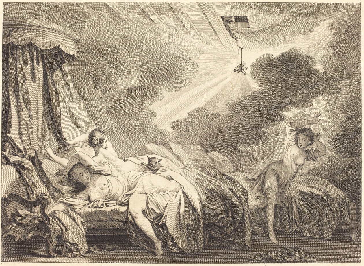 The Fireworks by Pierre Laurent Auvray after Jean Honoré Fragonard