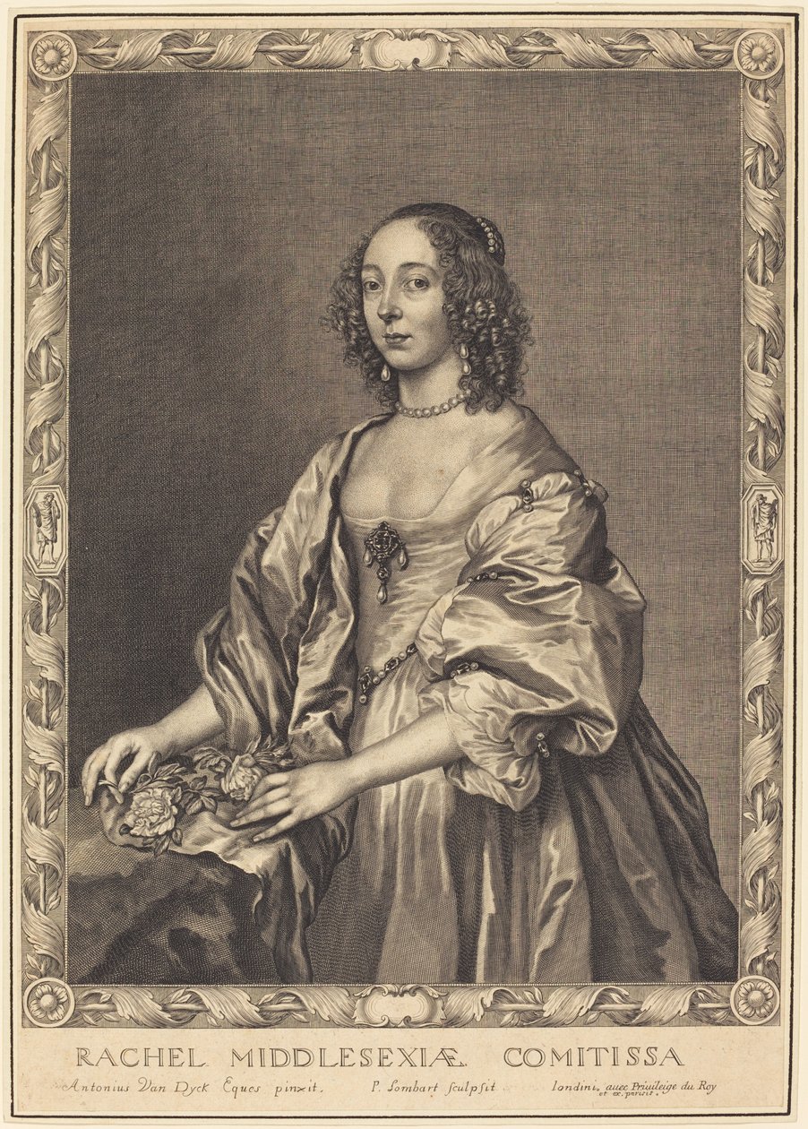 Rachel, Countess of Middlesex by Pierre Lombard after Sir Anthony van Dyck