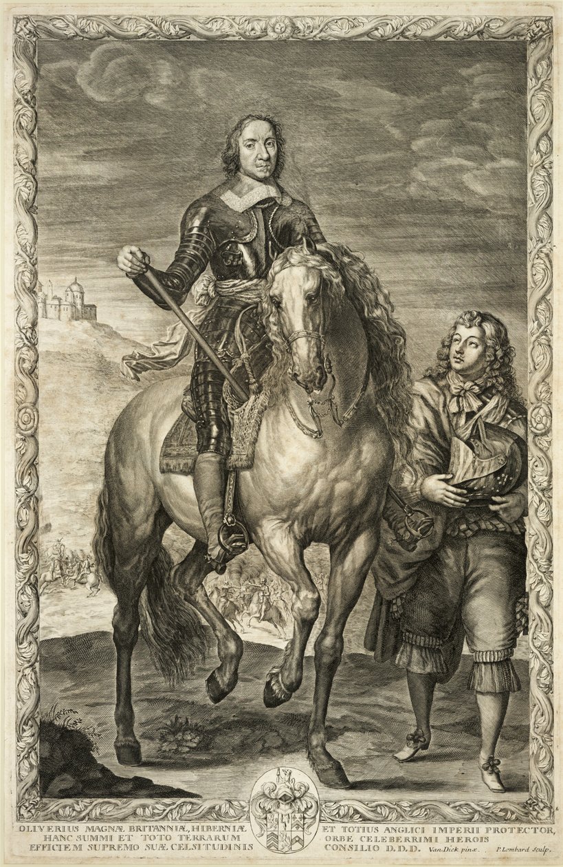 Equestrian portrait of Oliver Cromwell by Pierre Lombard or Lombart