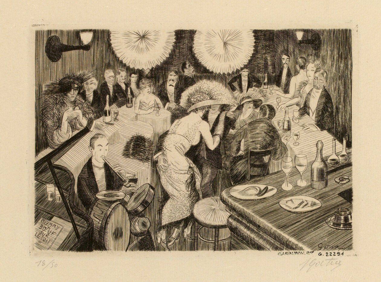 The Bar at Le Boeuf sur le Toit by Pierre Louis Gatier