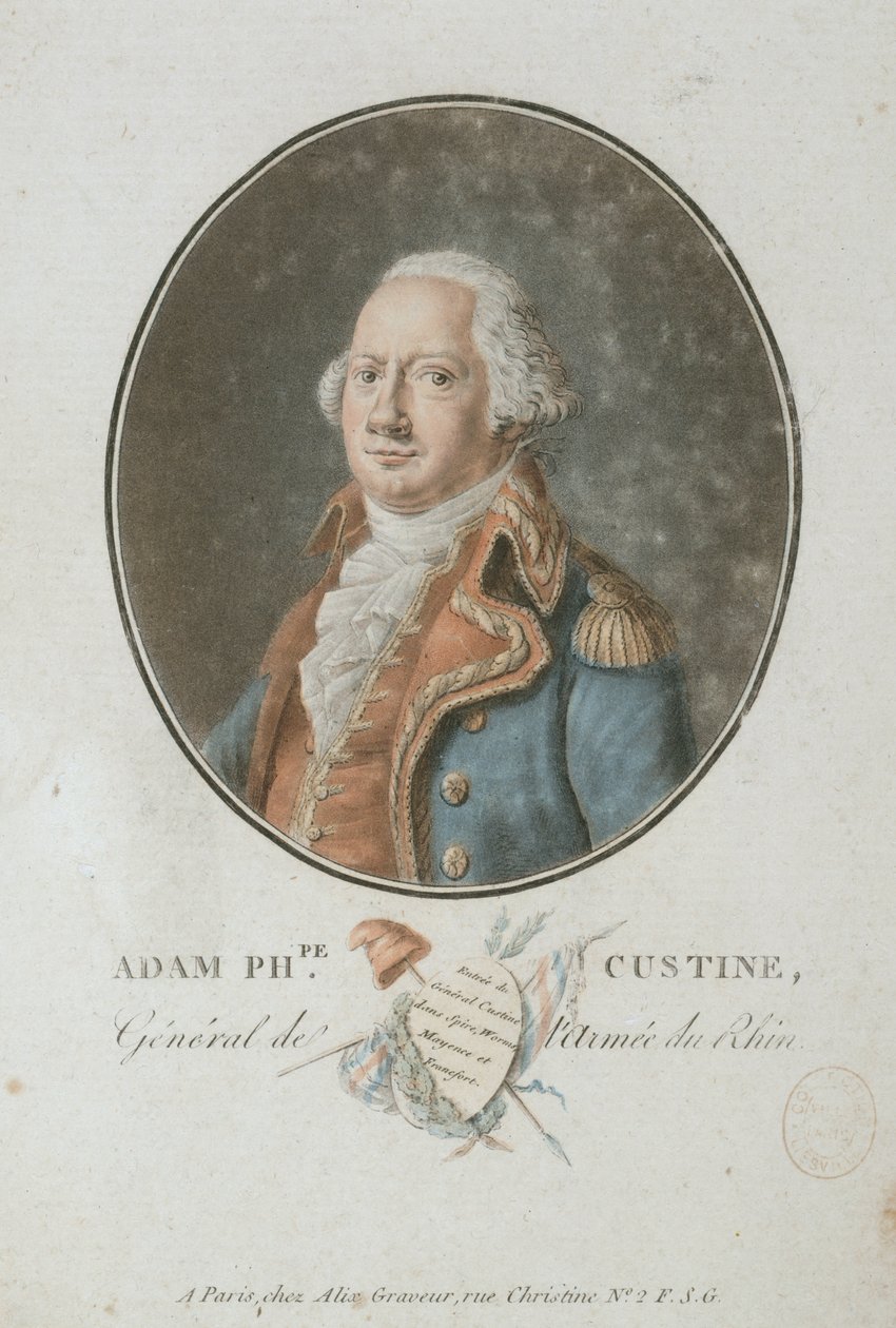 Comte Adam Philippe de Custine, 1793 by Pierre Michel Alix
