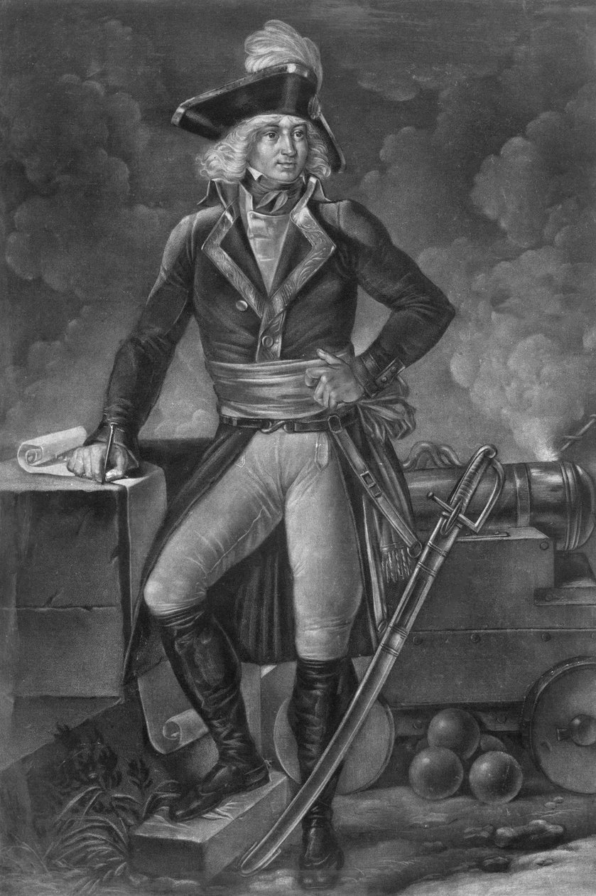 General Charles Pichegru (1761-1804) - Portrait of Charles Pichegru (1761-1804), general in chief of the armies of the North, of Sambre and Meuse, of Rhine and Moselle - Engraving by Pierre Michel Alix (1762-1817), by Alexandre Evariste Fragonard (1780-185 by Pierre Michel Alix