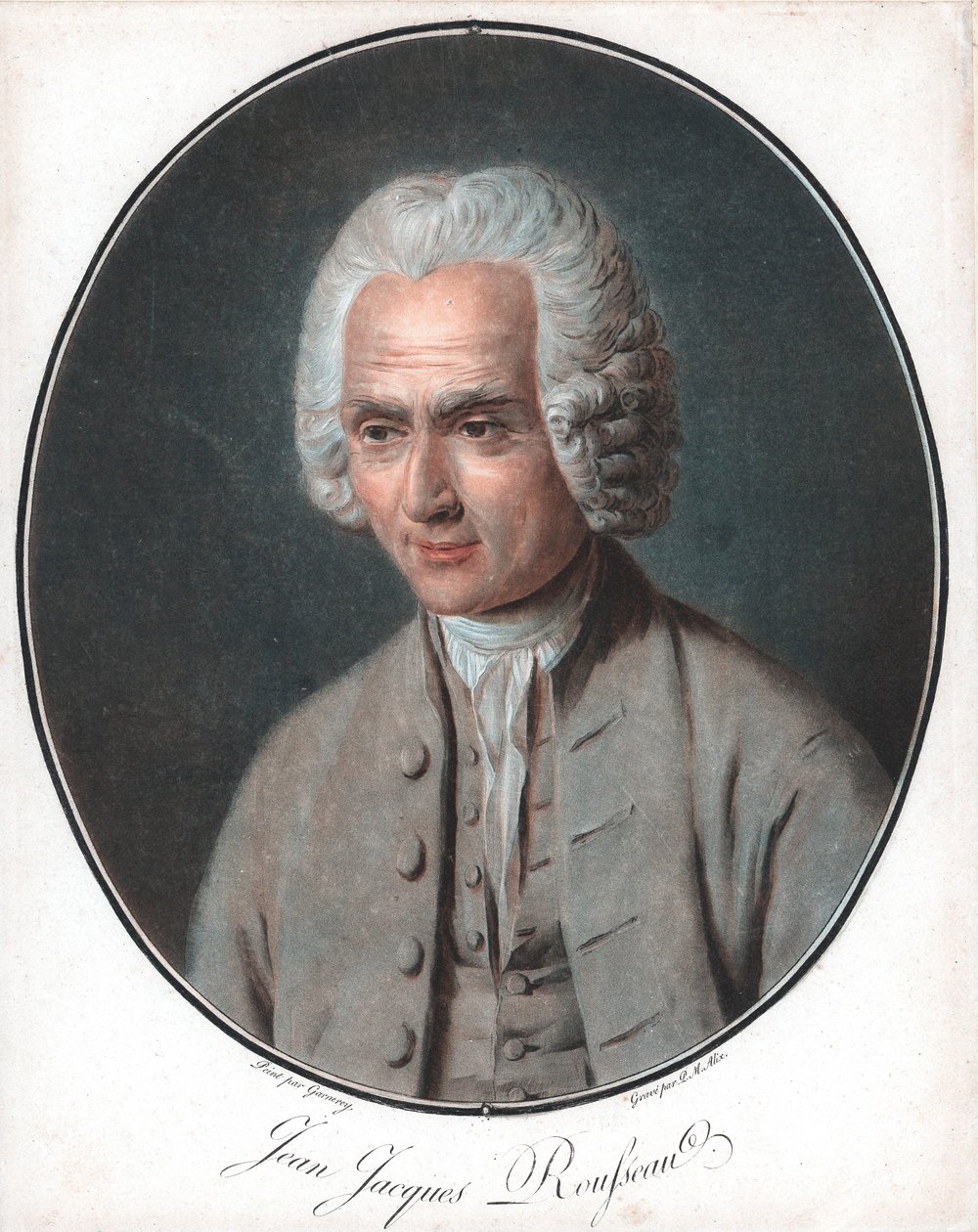 Jean-Jacques Rousseau, French Political Philosopher, 1712-78 by Pierre Michel Alix