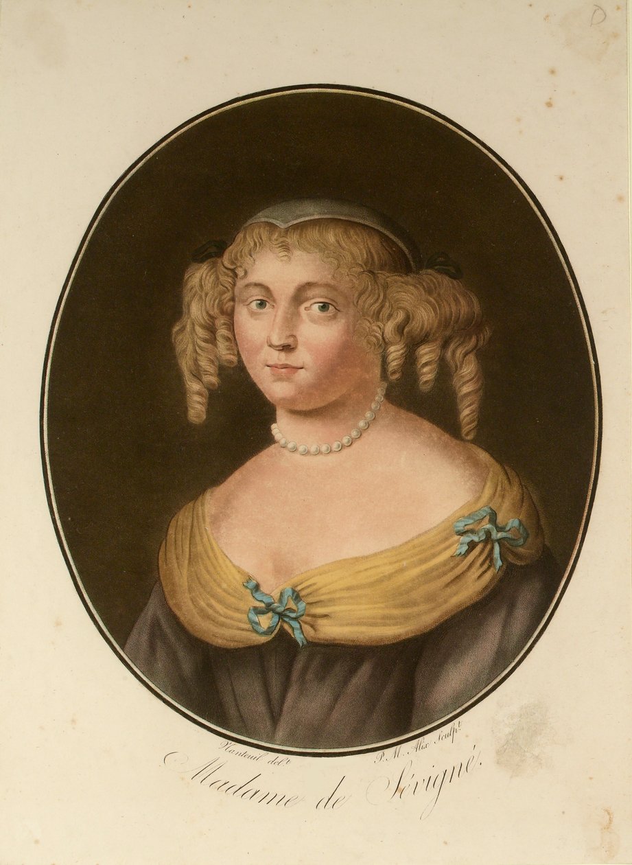 Portrait of Marie de Rabutin-Chantal, Marquise de Sévigné 1626-1696, 1797 by Pierre Michel Alix