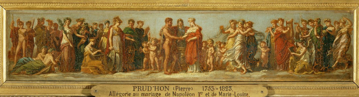 Marriage of Hebe and Hercules, Allegory Related to the Marriage of Napoleon I and Marie Louise by Pierre Paul (attr. to) Prud