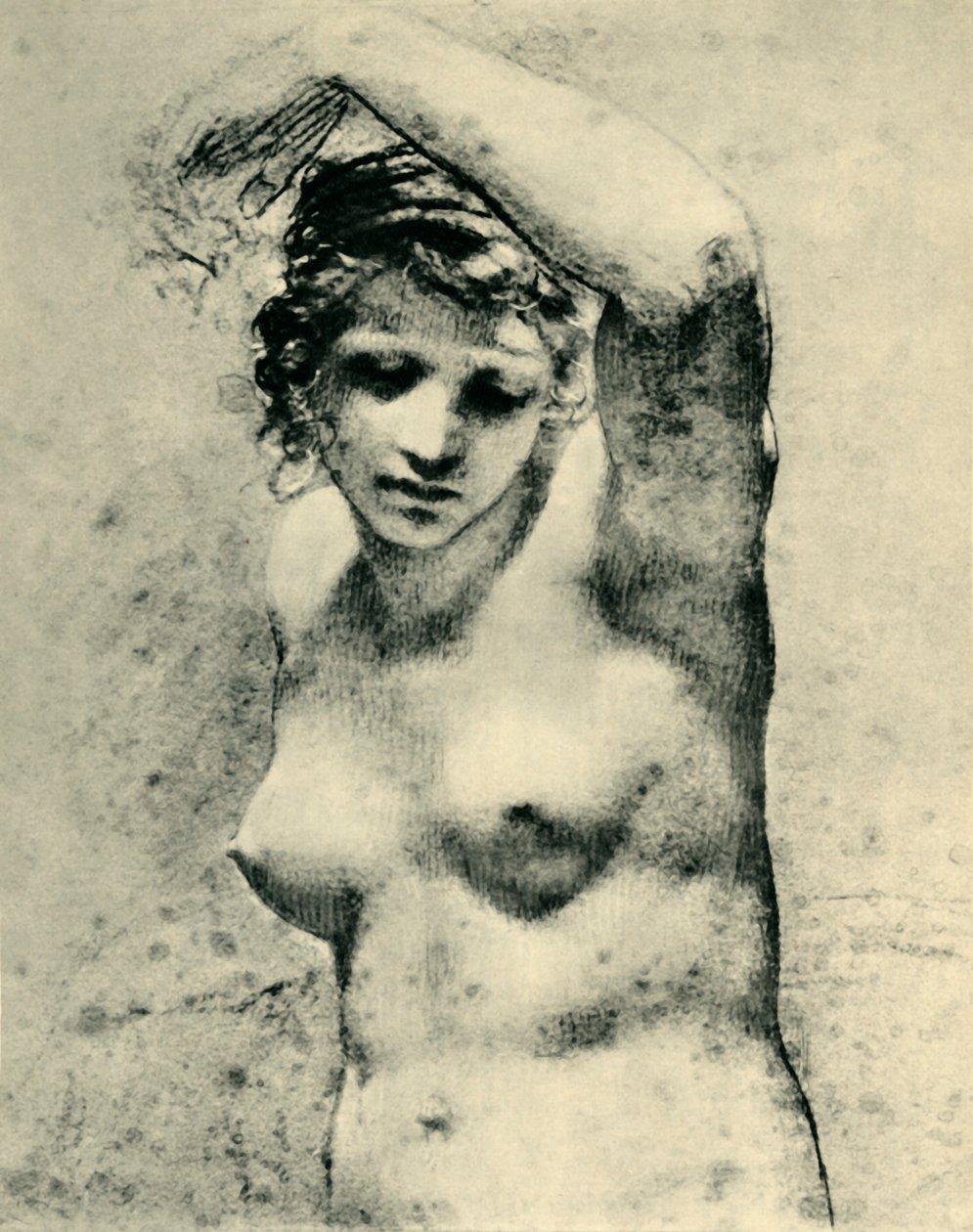 Female Nude Raising One Arm by Pierre Paul Prud