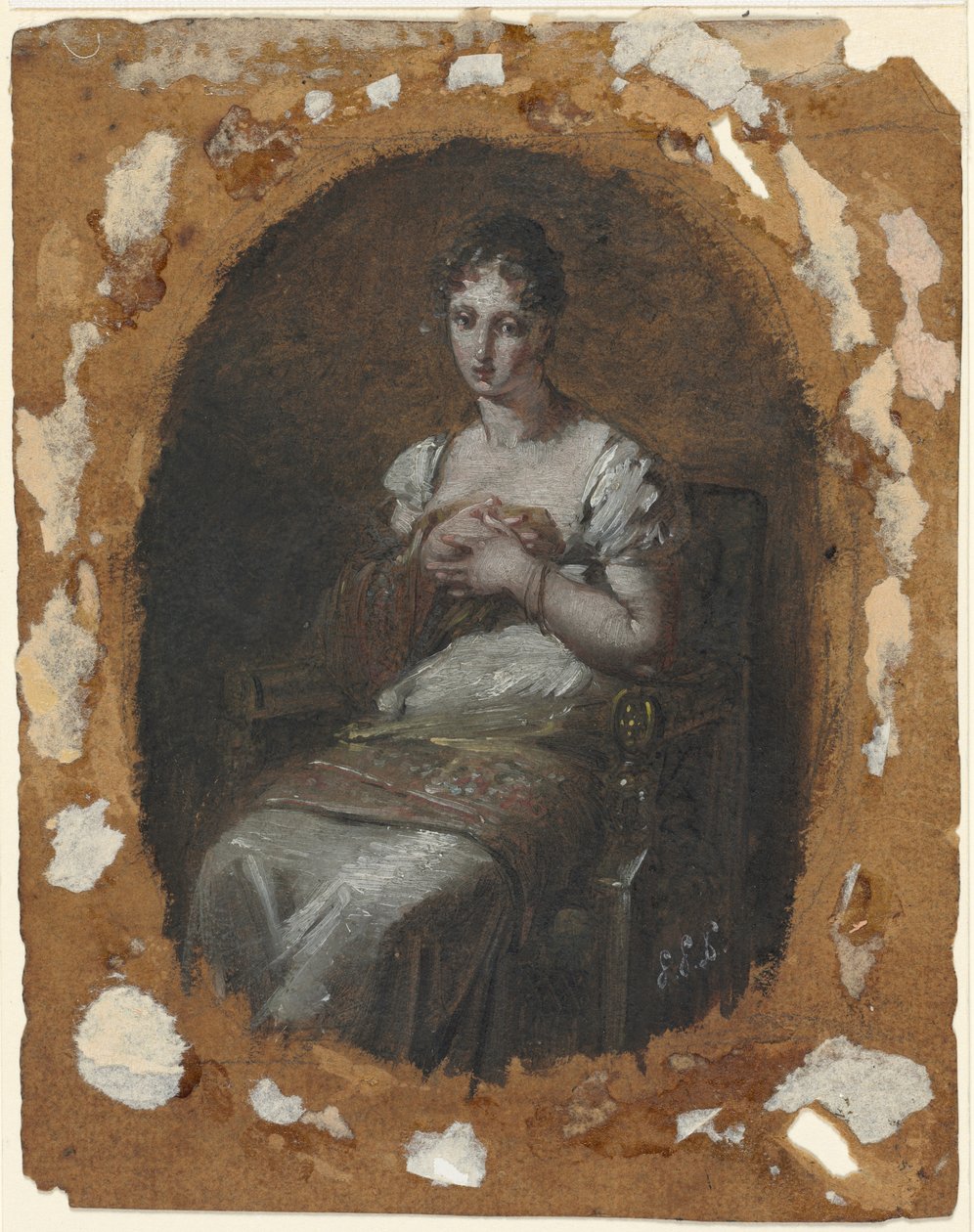 Young Woman Seated by Pierre Paul Prud