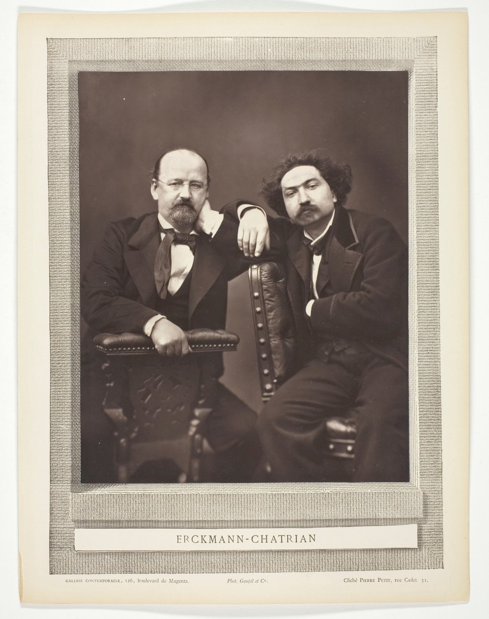 Émile Erckmann (French writer, 1822-1899) and Alexandre Chatrian (French writer, 1826-1890) by Pierre Petit