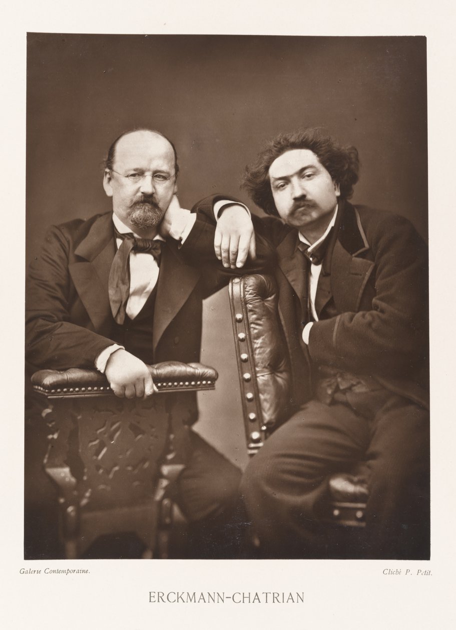 Emile Erckmann and Charles Chatrain by Pierre Petit