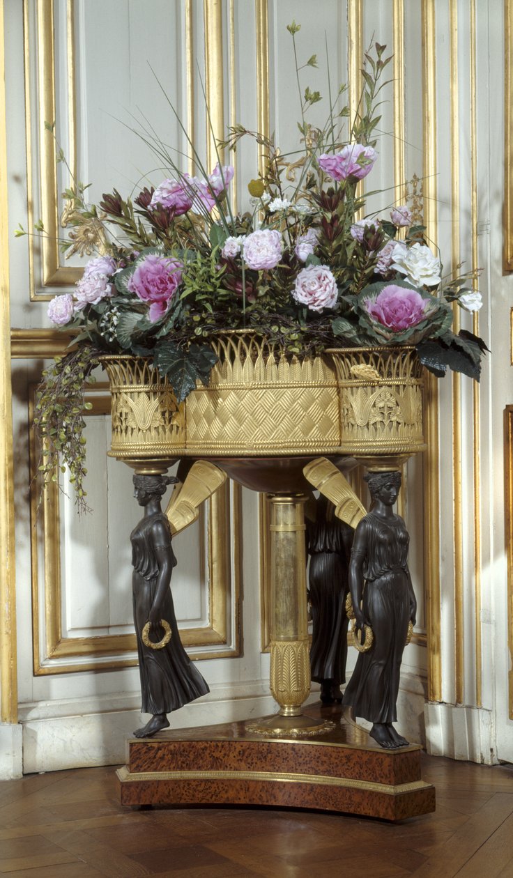 Jardiniere with Four Baskets in Gold Bronze Around 1807 by Pierre Philippe (attr. to) Thomire