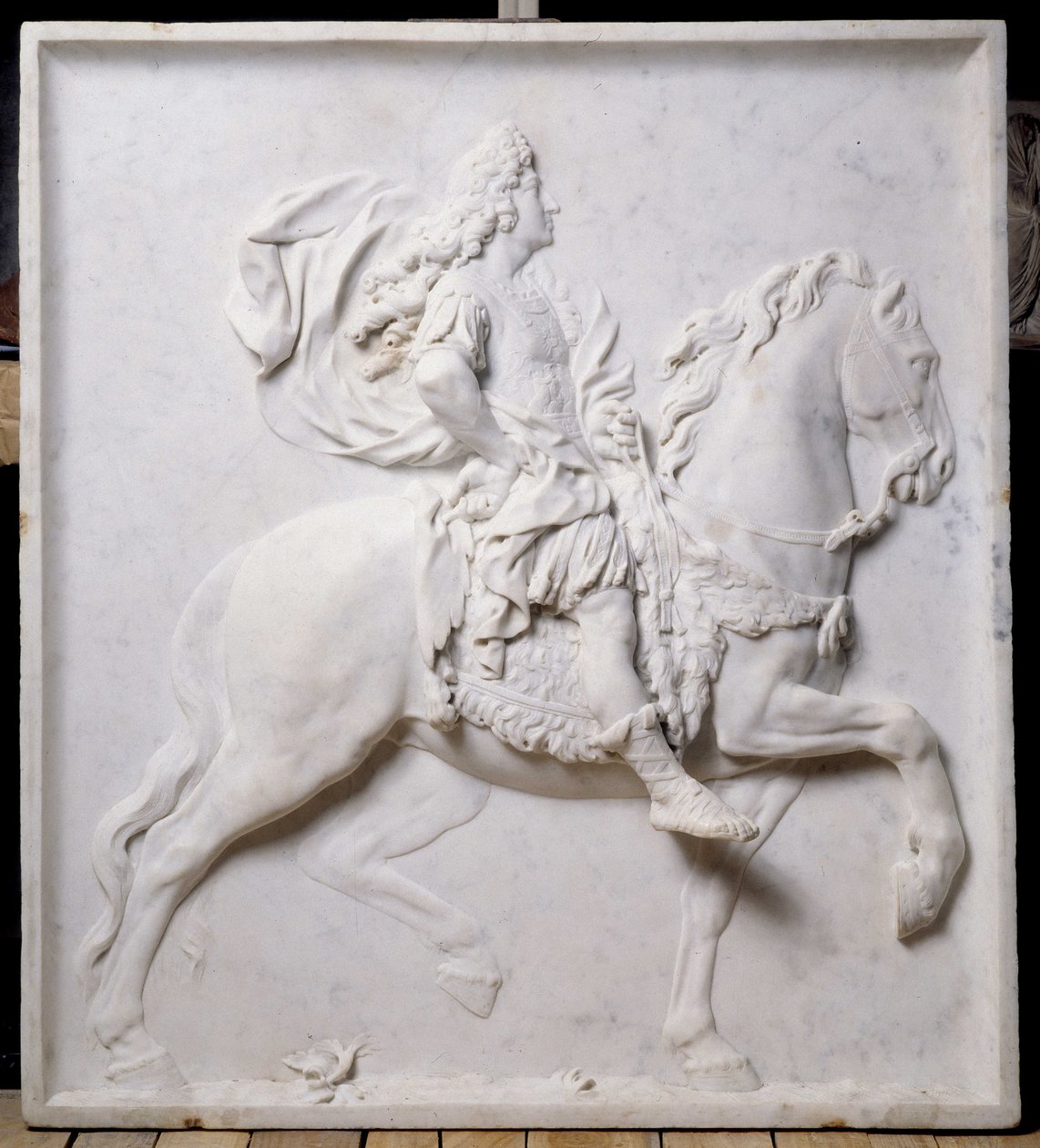 Low Relief Representing Louis XIV on Horse by Pierre Puget