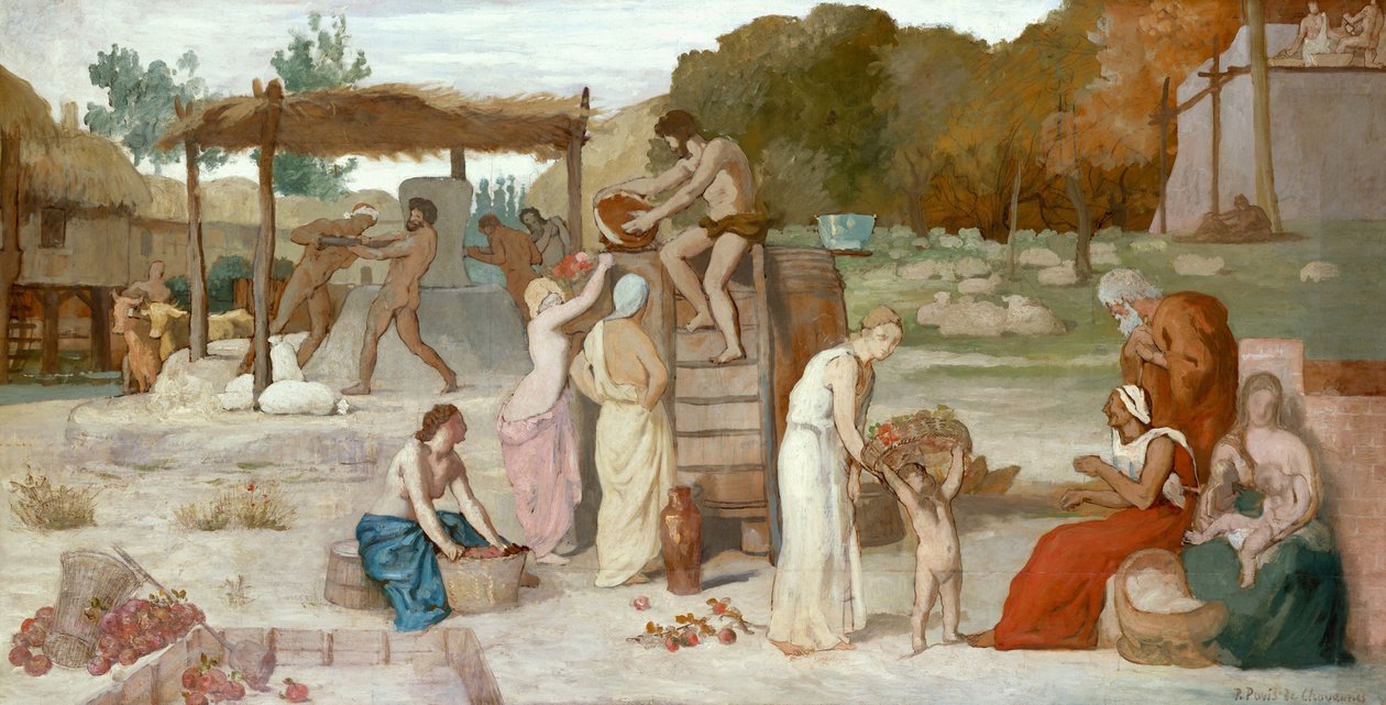 Cider, c.1864 by Pierre Puvis de Chavannes