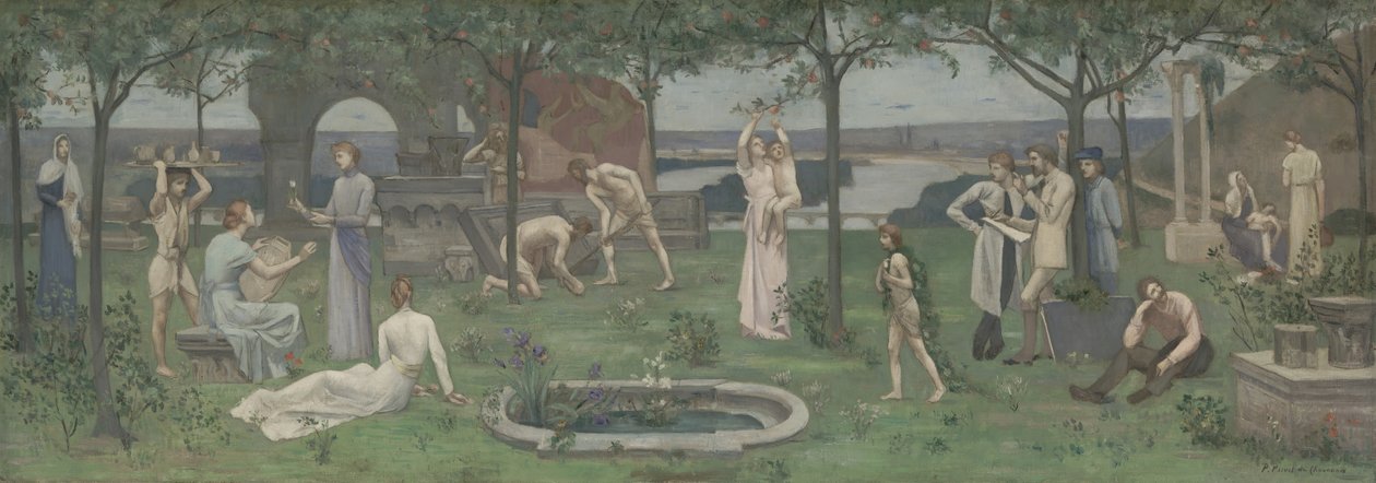 Inter Artes et Naturam (Between Art and Nature), ca. 1890-95 by Pierre Puvis de Chavannes