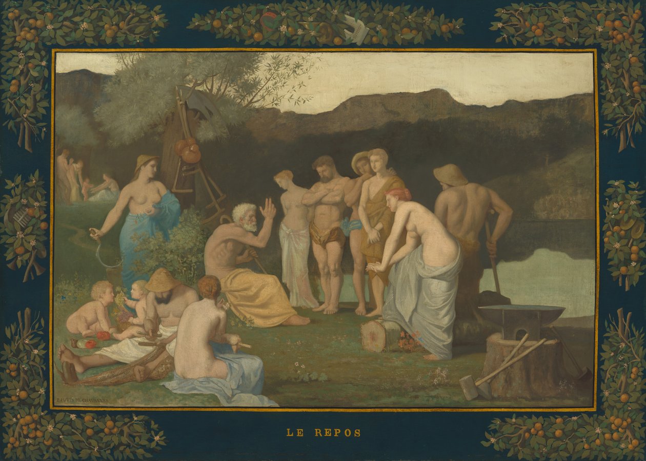 Rest, c. 1863 by Pierre Puvis de Chavannes