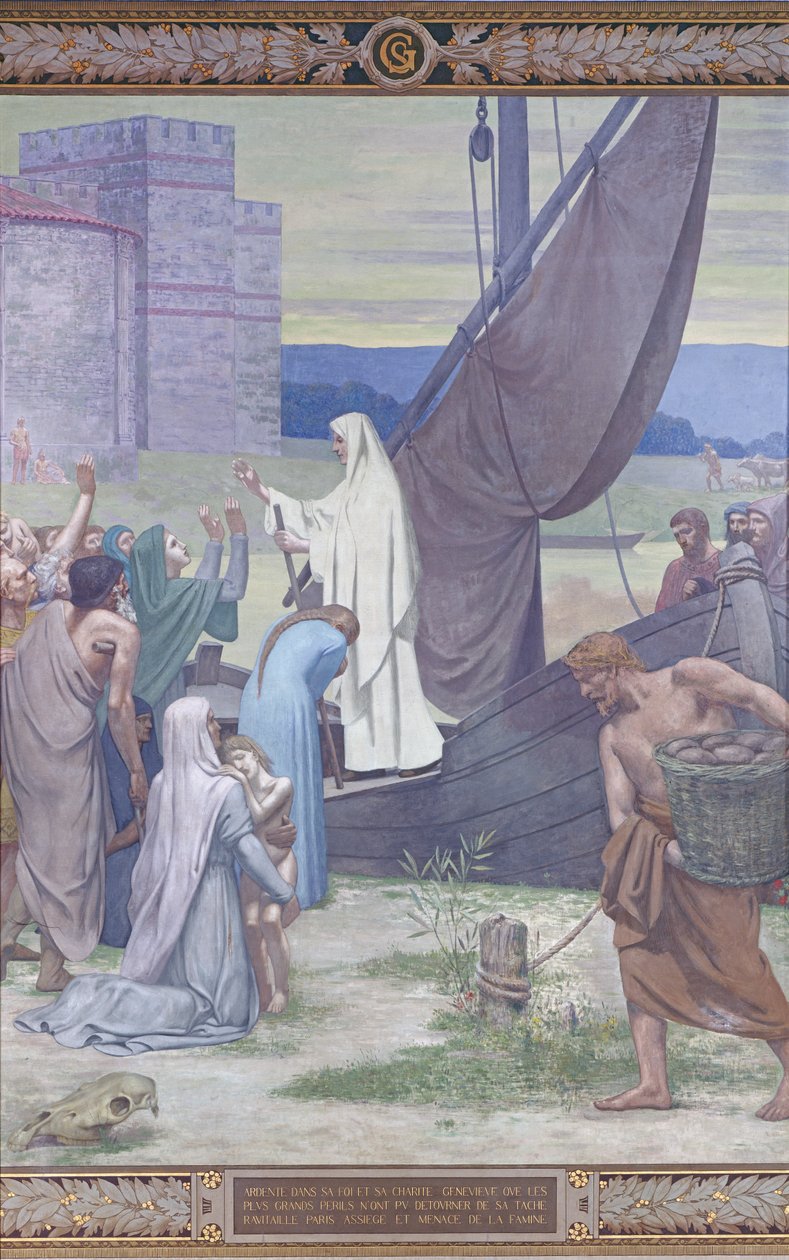 St. Genevieve Bringing Supplies to the City of Paris after the Siege by Pierre Puvis de Chavannes