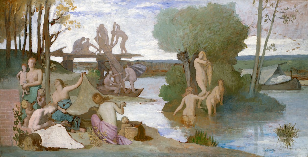 The River, c.1864 by Pierre Puvis de Chavannes