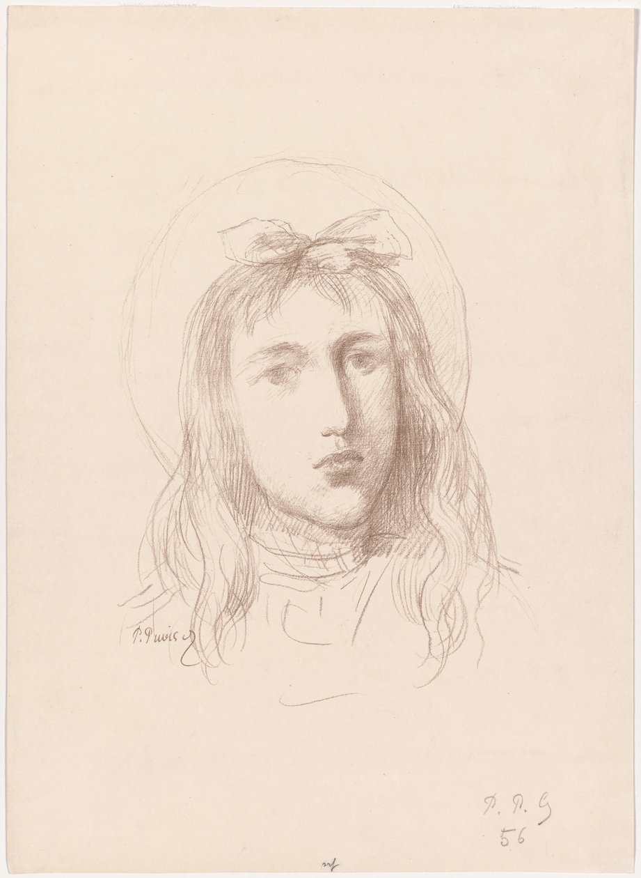 Head of a Young Girl by Pierre Puvis de Chavannes