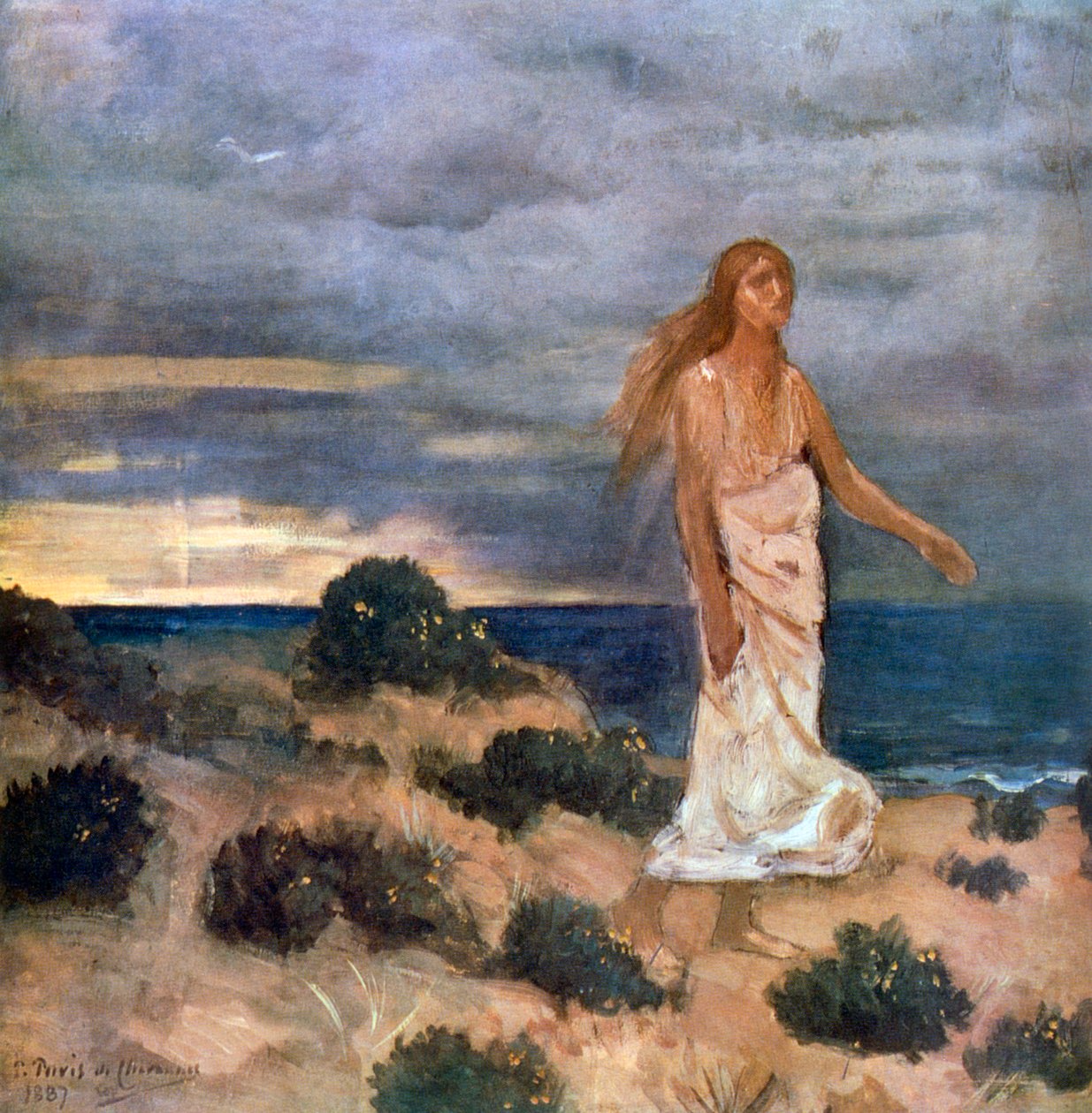 Woman on the Beach by Pierre Puvis de Chavannes