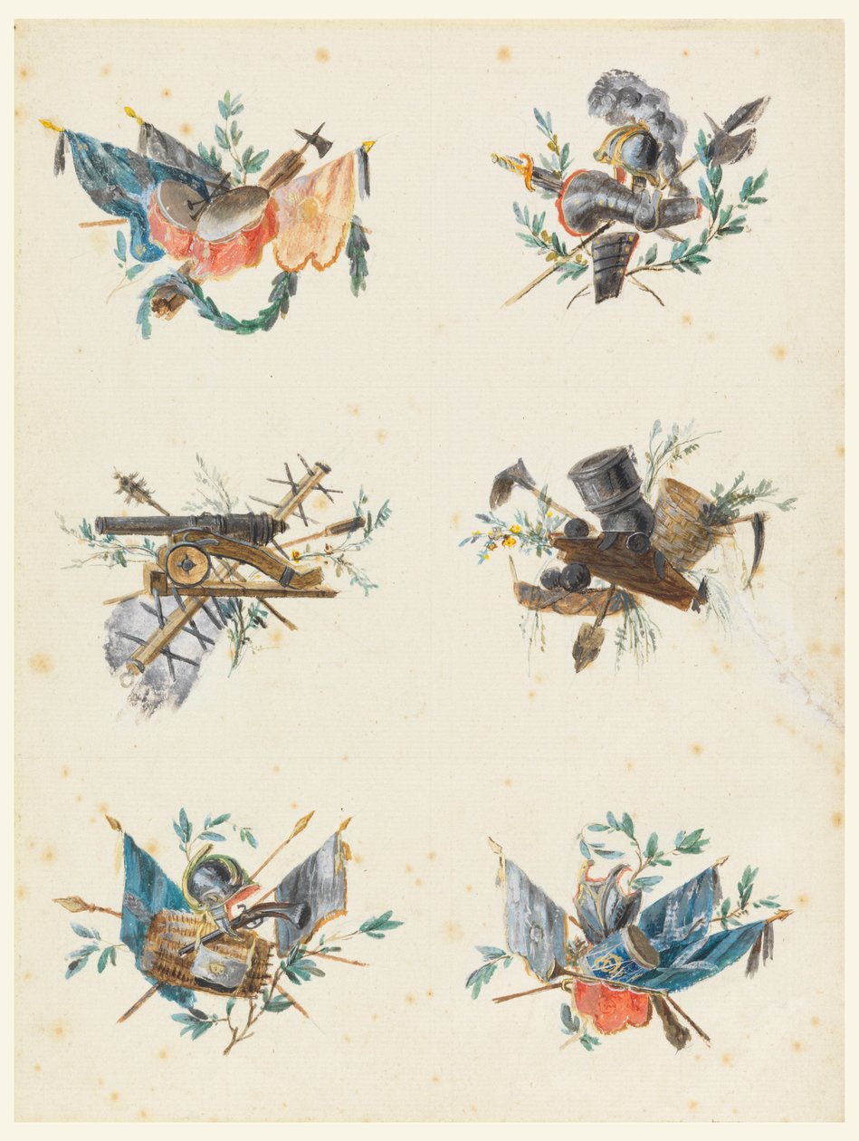 Six Trophies Composed of Military Attributes by Pierre Ranson