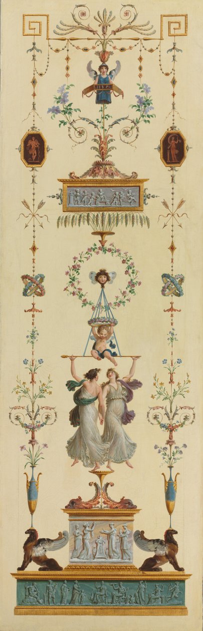 Decorative Panels, Double-leaf Doors, Overdoor Paintings by Pierre Rousseau