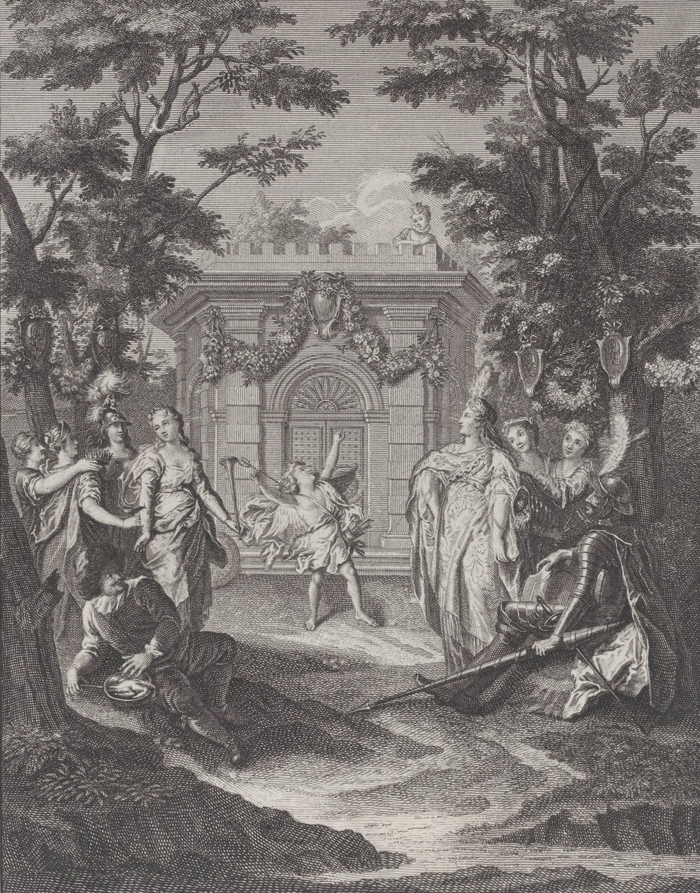 Plate 13: entrance of Love and Wealth to Gamache