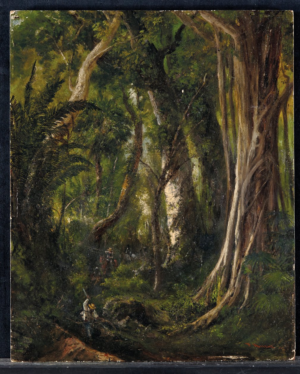Travellers in a Cuban forest by Pierre Toussaint Frédéric Mialhe
