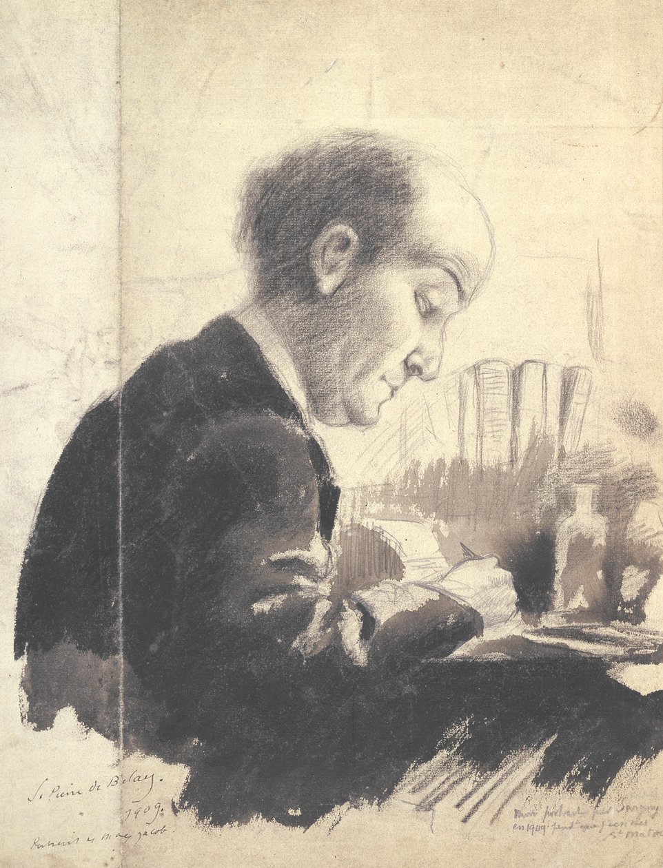Portrait of Max Jacob (1876-1944) 1917 by Pierre de Belay